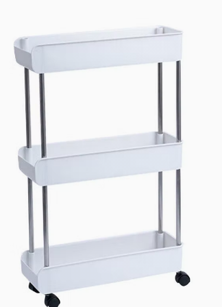 3-Tier Rolling Utility Cart With Wheels White