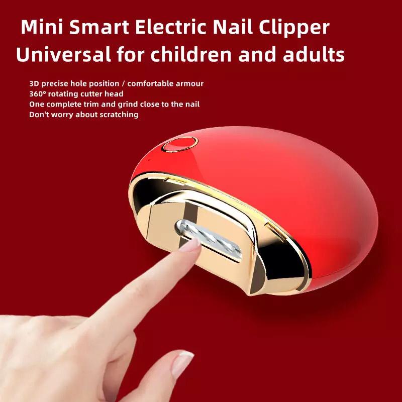 Electric Polishing Nail Clipper with Light Automatic Nail Trimmer  Rechargeable Nail Grinding Manicure Care Tool for Baby Adult