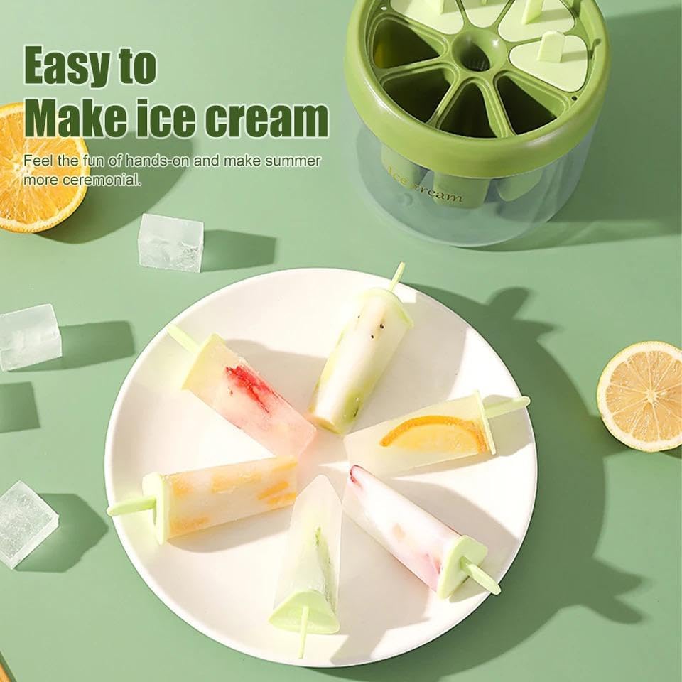 Frozen Ice Cream Molds Juice Popsicle Maker Lolly Pop Mould 8Cells