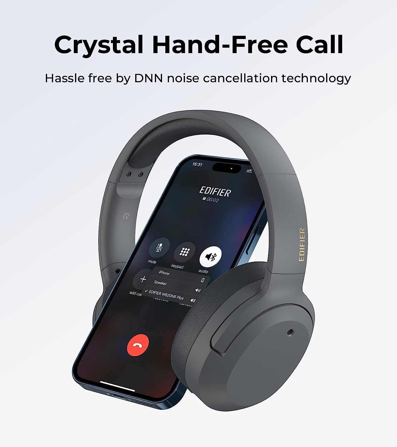Edifier W820NB Plus Hybrid Active Noise Cancelling Headphones LDAC Codec Hi Res Audio Fast Charge Over Ear Bluetooth V5.2 Headphones for Travel Flight Train and Commute Gray Buy