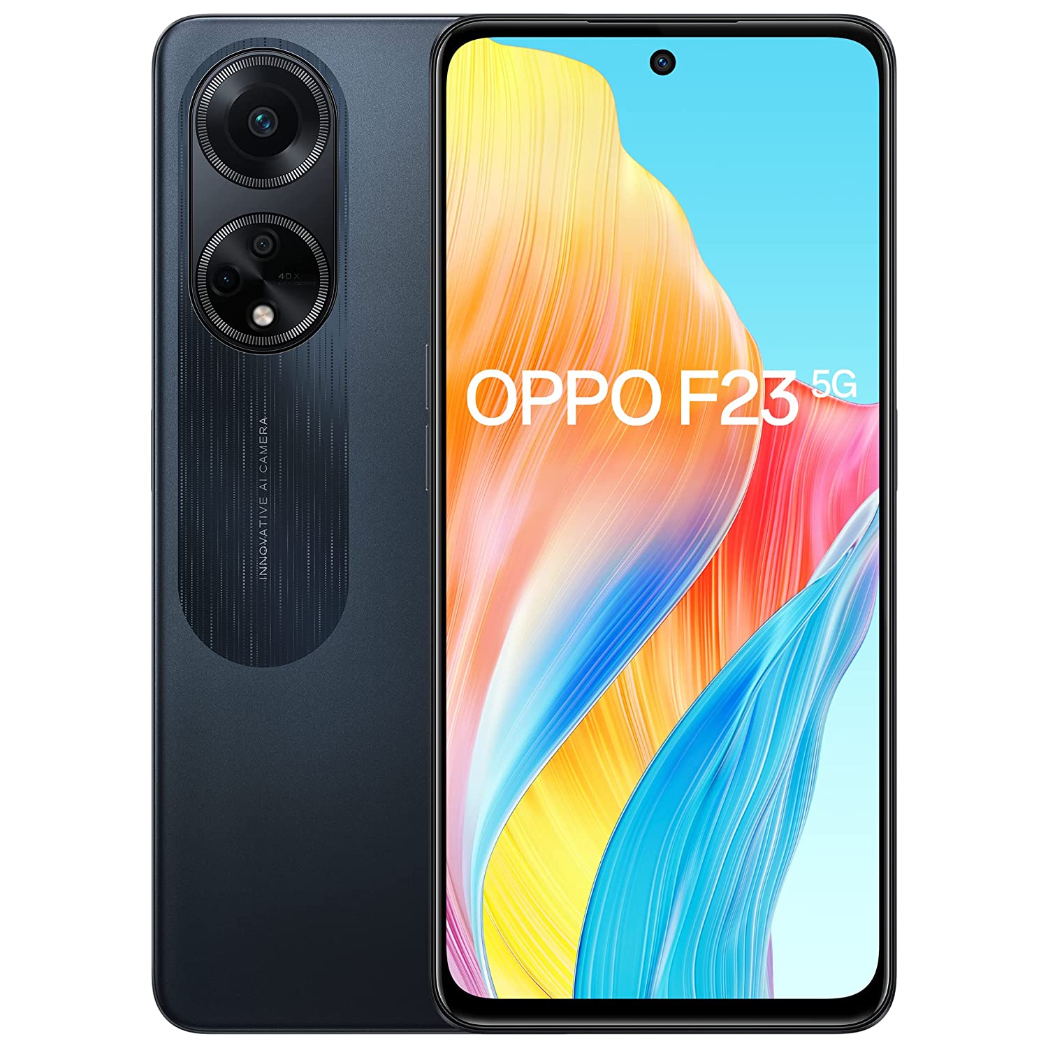 Oppo F23 5G (Cool Black, 8GB RAM, 256GB Storage) | 5000 mAh Battery with 67W SUPERVOOC Charger | 64MP Rear Triple AI Camera with Microlens | 6.72" FHD+ 120Hz Display