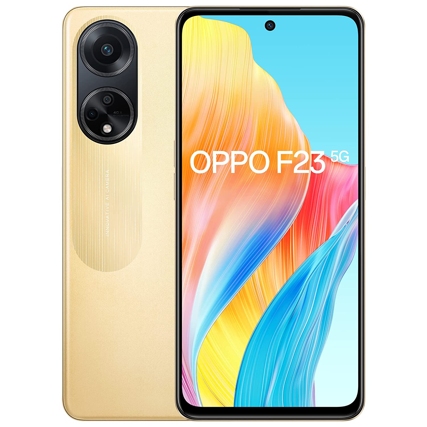 OPPO F23 5G (Bold Gold, 8GB RAM, 256GB Storage) | 5000 mAh Battery with 67W SUPERVOOC Charger | 64MP Rear Triple AI Camera with Microlens | 6.72" FHD+ 120Hz Display