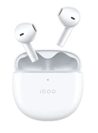 iQOO TWS Air Pro True Wireless ANC Active Noise Cancellation Earphone 30h Battery Life, White