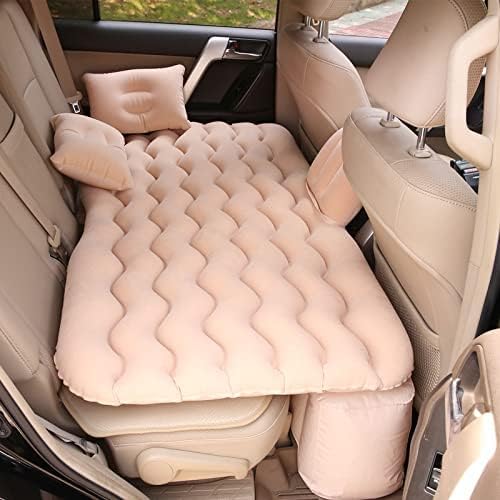 Car Inflatable Bed Air Mattress Universal Car Seat Bed Outdoor Camping Sleeping Pad Cushion Mat with 2 Air Pillows