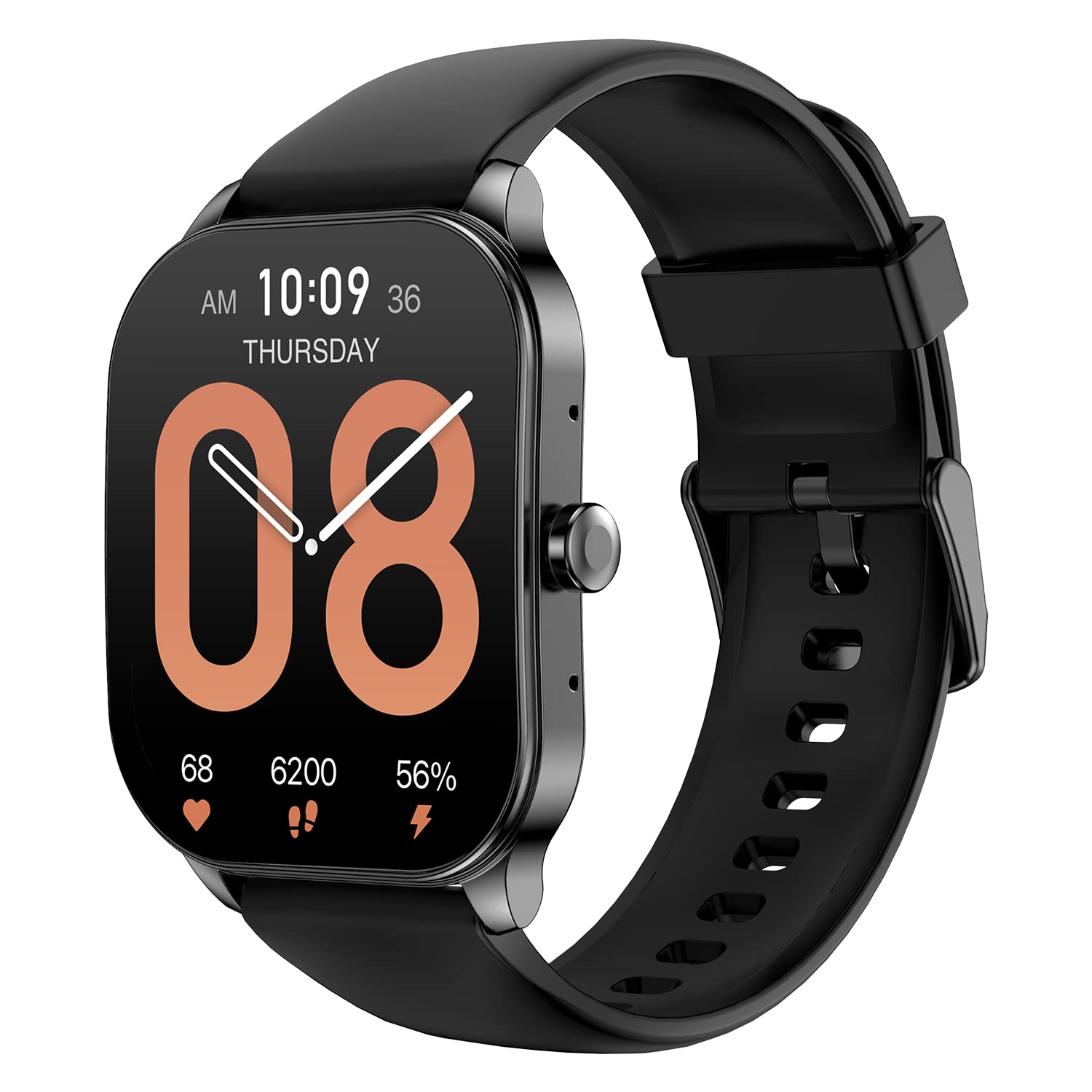 Amazfit Pop 3S Smart Watch with 1.96" AMOLED Display, Bluetooth Calling, SpO2, 12-Day Battery Life, AI Voice Assistance, 100 Sports Modes, 24H HR Monitor, Music Control, Over 100 Watch Faces (Black)