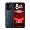 Itel A60s (4GB RAM + 64GB ROM, Up to 8GB RAM with Memory Fusion | 8MP AI Rear Camera | 5000mAh Battery with 10W Charging | Faceunlock & Fingerprint -Shadow Black