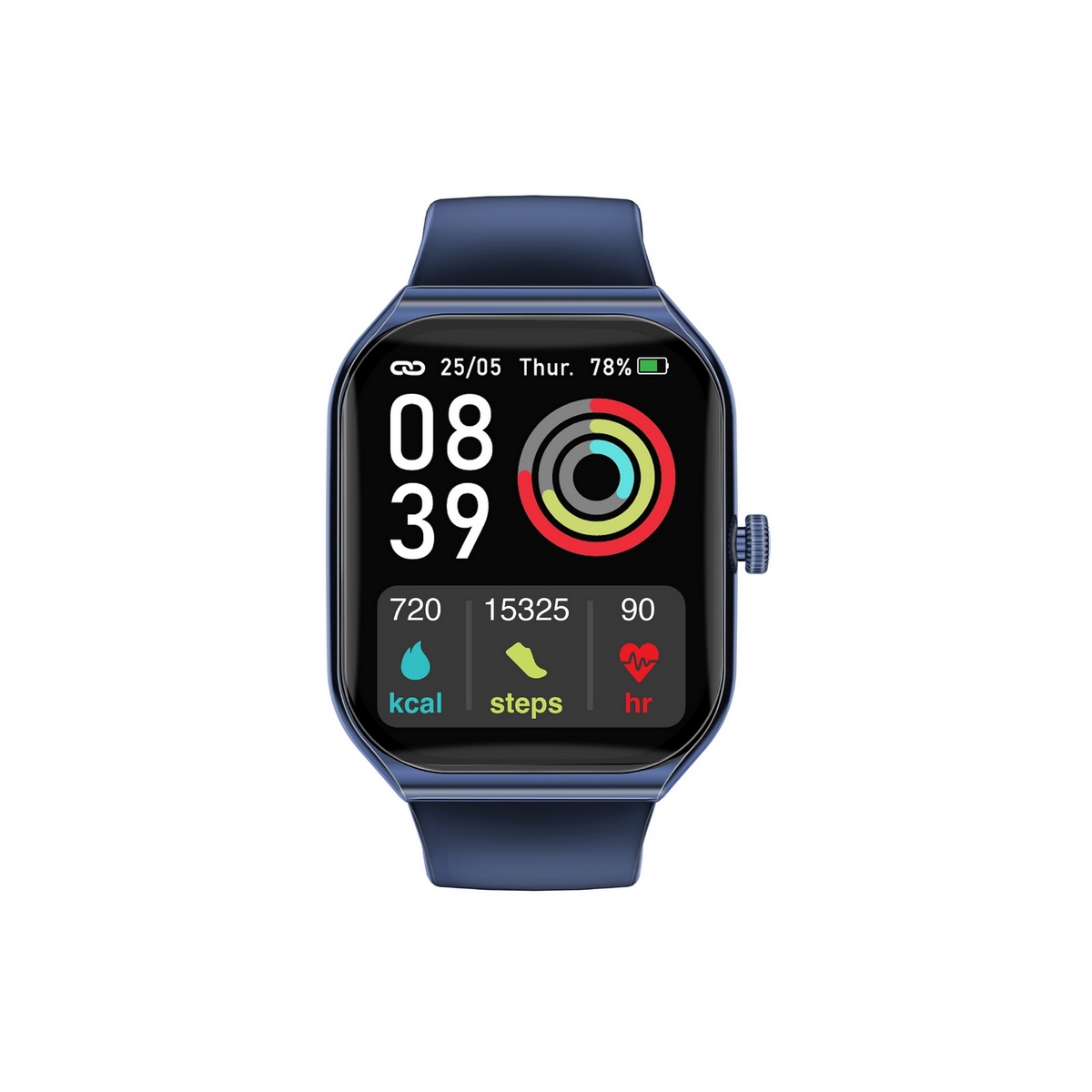 Promate Smart Watch, Sporty BT 3.0 + BLE 5.2 Fitness Tracker with 1.96” Always-On AMOLED Display, 10 Day Battery Life, 100+ Sports Modes and IP68 Water Resistance for iPhone 14, Galaxy S23, ProWatch-AM19