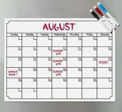 Magnetic Dry Erase Calendar For Fridge White Board Monthly Planner For Refrigerator Erasable Calendar