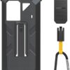 Ulefone Multifunctional Protective Shockproof Case for Power Armor 18 18T 19 19T Rugged Smartphone with Back Clip Carabiner Full Protection Soft TPU Matte Silicone Scratch Resistant Anti-Fall Black
