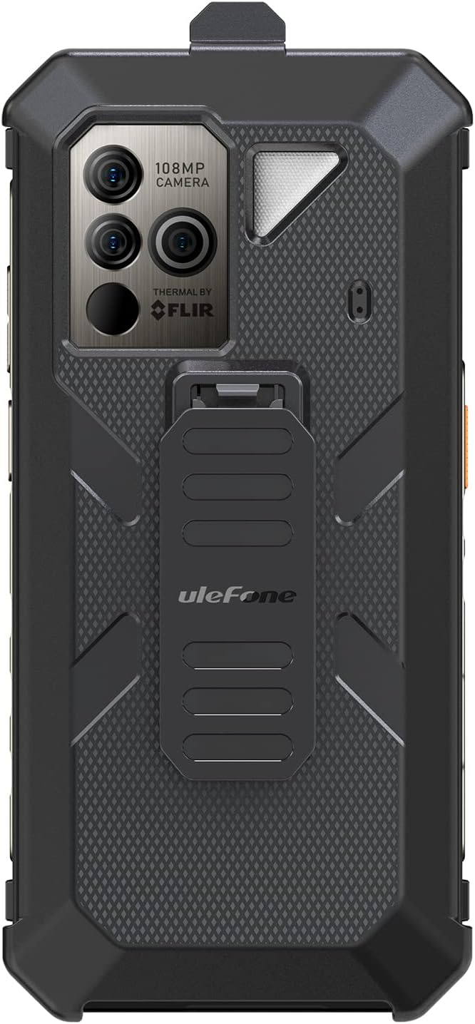 For Ulefone Power Armor 18T Ulefone Back Clip Phone Case with Carabiner  (Black)