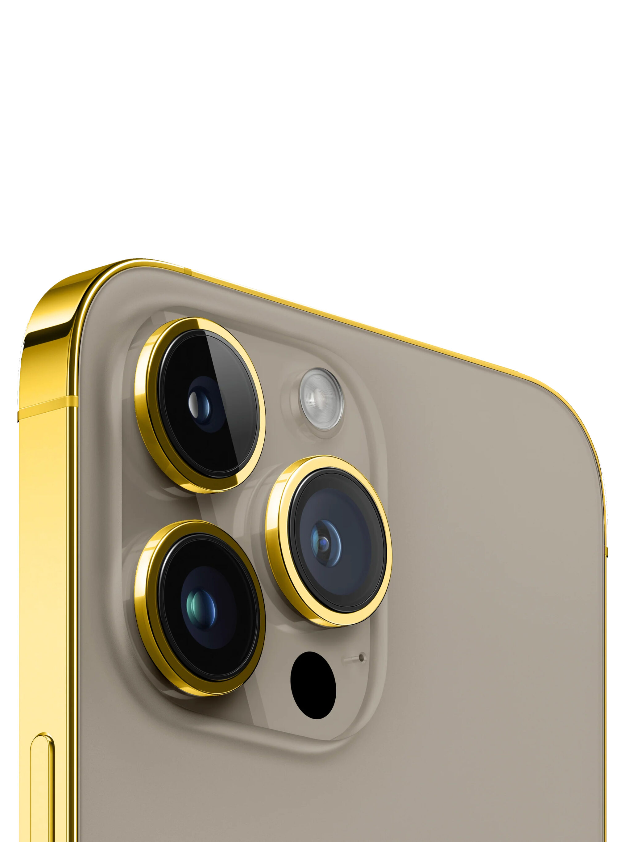 Caviar Luxury 24k Gold Plated Frame Customized iPhone 15 Pro Max 256 GB Natural Titanium