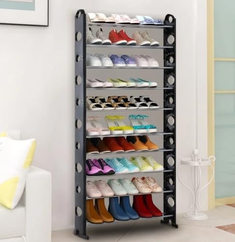 PGT-STORE 30 Pair Quality And PVC Steel Shoe Rack