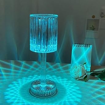 7 Color Crystal Table Lamp Wine Glass