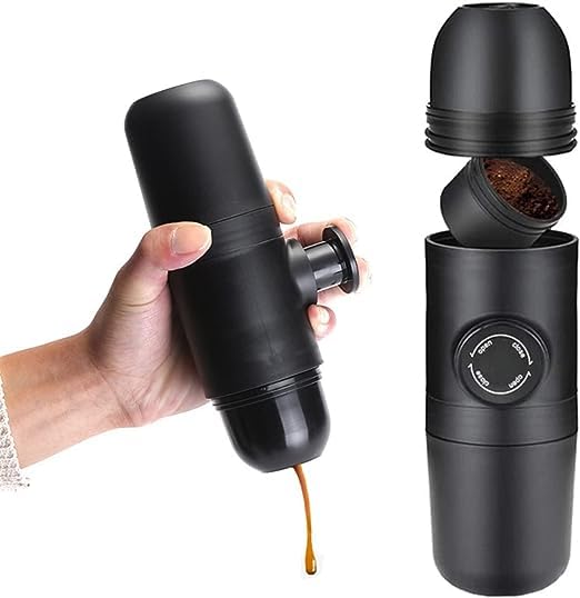 PGT-STORE Espresso Coffee Maker, Portable Mini Capsule Hand Press Coffee Machine
