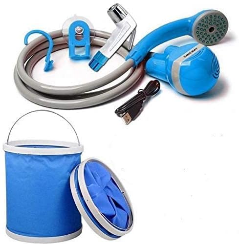 Shower Head Holder Blue, Portable Shower Electric Shower Camping Shower