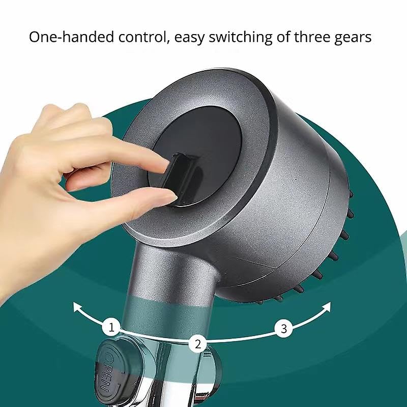 PGT-STORE Powerful Pressurization Adjustable 3 Modes, High Pressure Handheld Shower, Detachable Portable Shower Head with Hard Water Filter for Bathroom