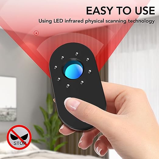 Camera Infrared Detector, Concealed Camera Detector Long Battery Life USB Charging 3D Chip Anti Candid Sensitive for Home