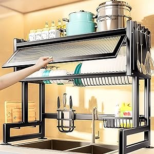 Over Sink Dish Drying Rack, 3 Tier Large Dish Rack