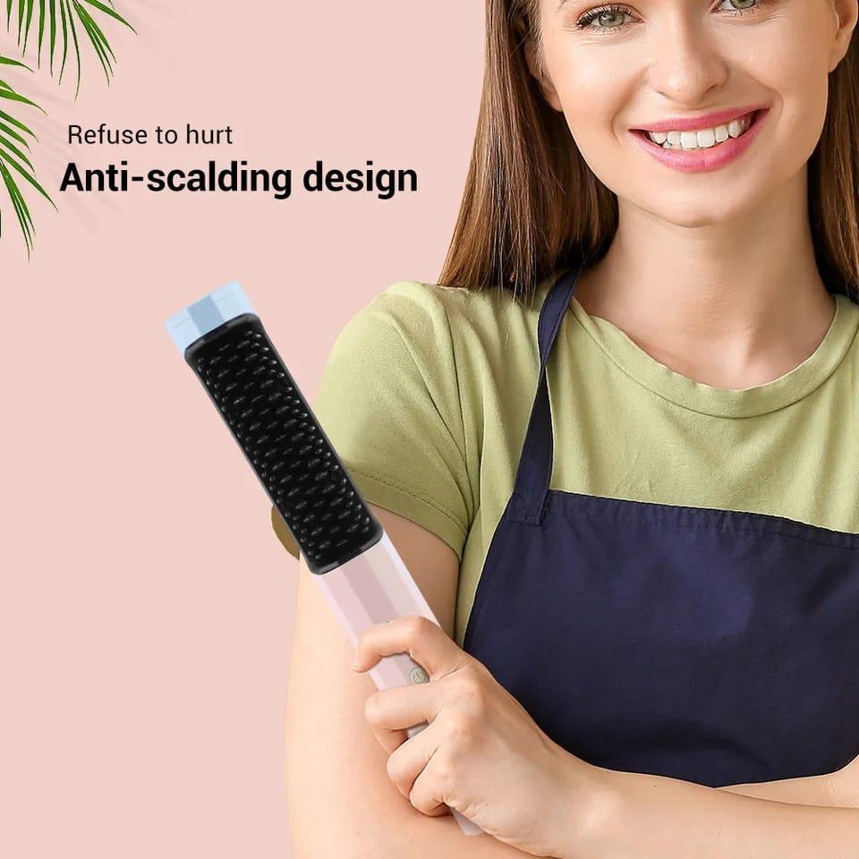 Cordless Hair Straightening Brush, 2 in 1 Wireless Hair Straightening Brush