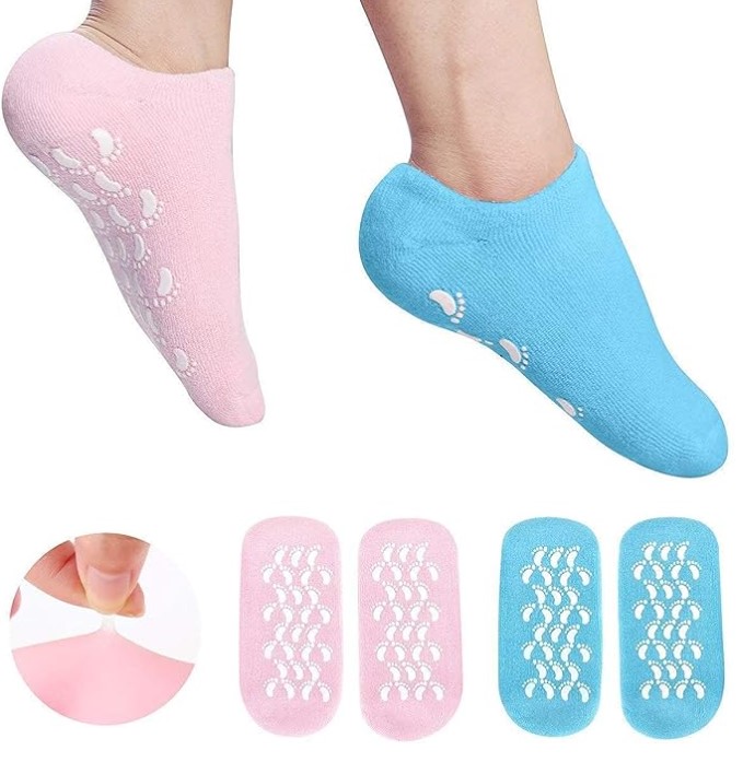 12 pcs Silicon Socks Heel for Crack Spa Gel Socks for Women and Men