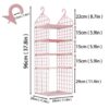 Plastics Closet Organizer Clothes Rack, 5 Compartments/mesh, Foldable Hanging Storage Closet Shelf For Bags, Shoe Clothes