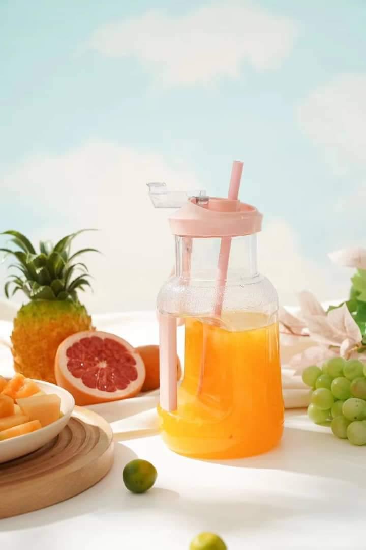 Portable Blender Outdoor Juice Barrel 1600ml Crushed Ice Fruit Squeezing Cup