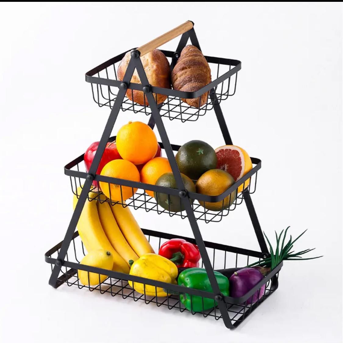 Fruit Basket,Fruit Bowl Holder Bread Basket Vegetable Rack, Detachable Fruit Holder for Fruit, Vegetables, Snacks in Home, Kitchen Office