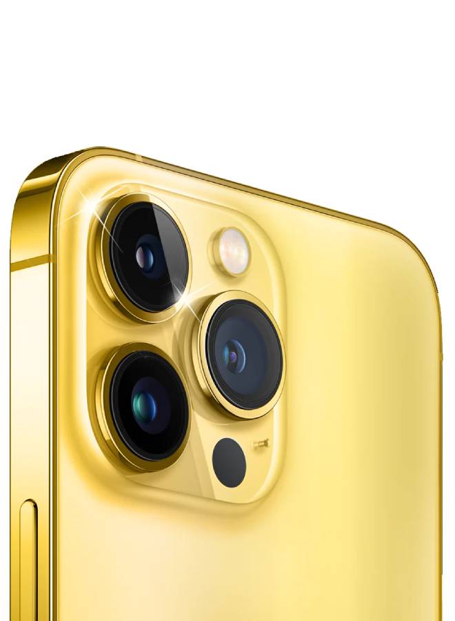 Caviar Luxury 24k Gold Plated Frame Customized iPhone 15 Pro 1 TB Gold Titanium