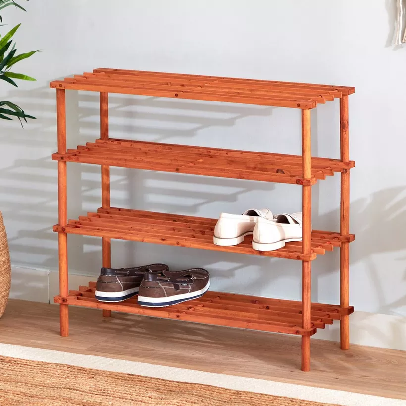 4Tier Wooden Shoe Rack Buy Online at Best Price in UAE Qonooz