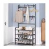 Multi-Functional Organizer Consisting Of A Shoe Rack and A Clothes Hanger