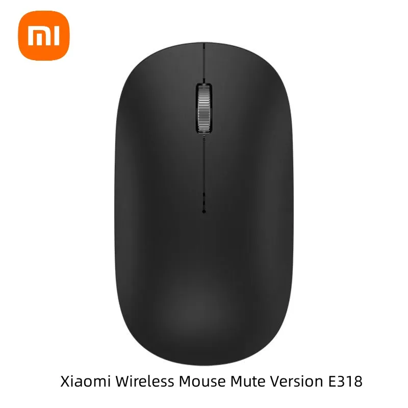 2023 New Xiaomi Wireless Mouse Silent Edition E318 Three-mode Connection Electroplated Metal Scroll Wheel