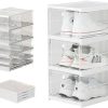 Three-Piece Foldable Plastic Shoe Organizer
