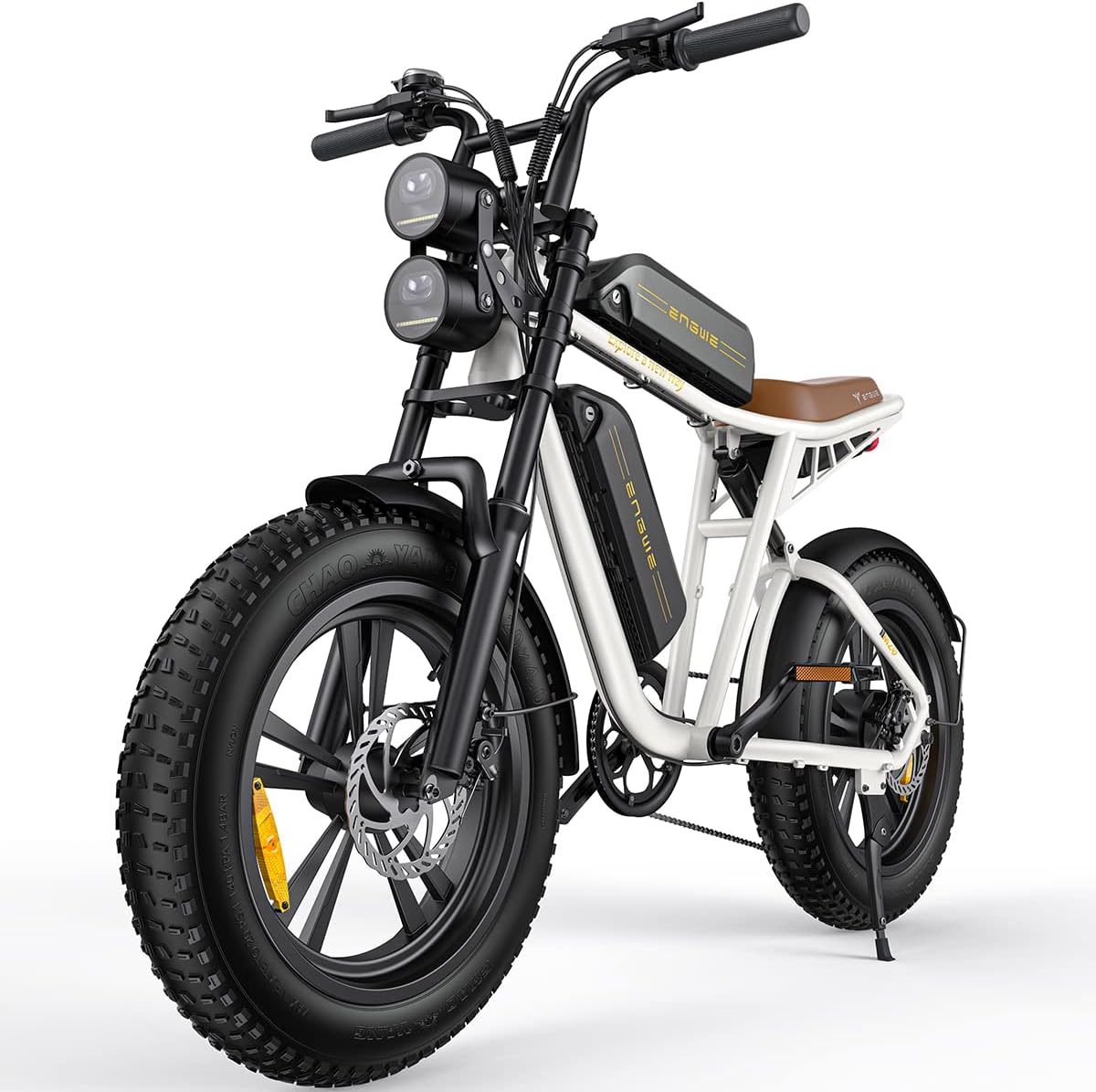 ENGWE M20 Ebikes for Adults - 750W Motor 4.0 * 20" Fat Tire Offroad Cruiser E Motorcycle 28MPH 94Miles Long Range for 48V26A Dual Battery Option,Full Suspension UL Certified, Black
