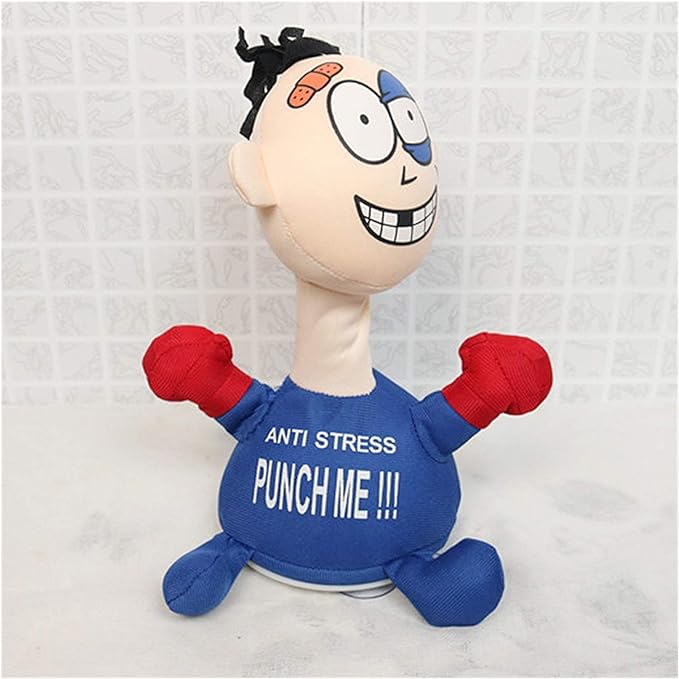 Plush Toys Stress Reliever Face Doll Punch Me Cartoon Electric Children's Kid Vent Toy