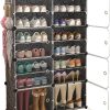 Multifunctional Organizer for Clothes and Shoes with a Transparent, Foldable Door
