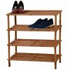 Wooden Shoes Storage Rack Stand Holder Organizer 4 Tier
