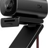 HyperX Vision S – Webcam, 4K Video Recording @ 30fps, 90° Field-of-View, Responsive Autofocus, Hyperflex Cable, Aluminum Body, Plug and Play, Sony Starvis 8MP Sensor, 5G2P Lens, USB-C – Black