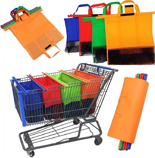 Large Capacity Foldable Solid Supermarket Handbag