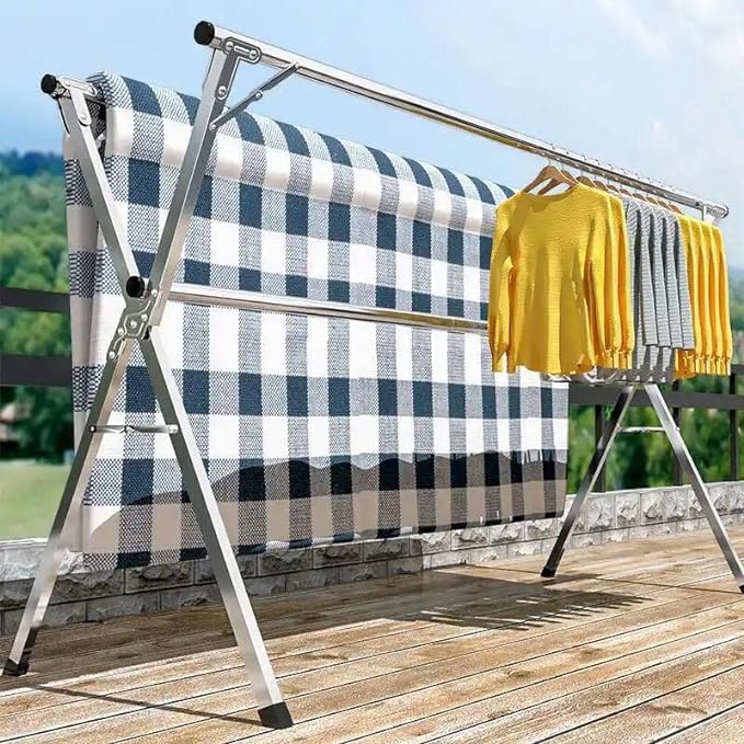 Indoor Outdoor Foldable Scalable Clothes Airers Stainless Steel Clothes Airer Clothes Dryer