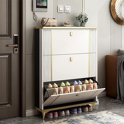 Shoe Cabinet with 3 Flip Drawers