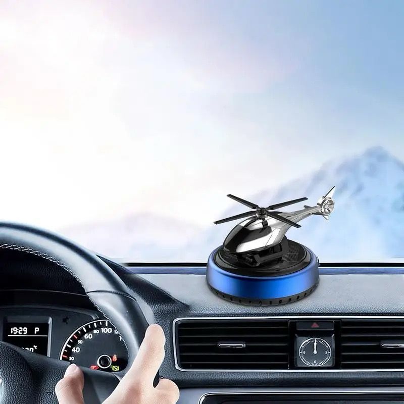Helicopter Alloy Solar Car Air Freshener Aromatherapy Car Interior Decoration Accessories Fragrance for Home Office