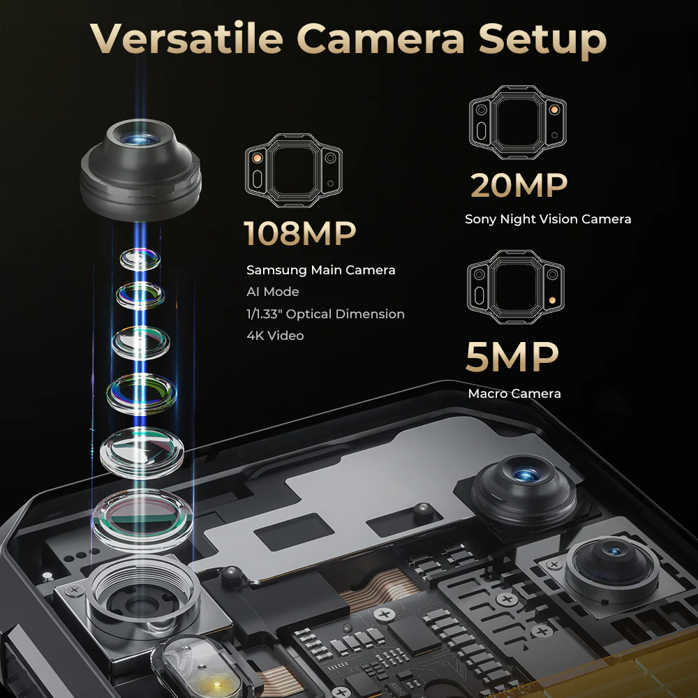 OUKITEL WP30 Pro 12GB+512GB Rugged Smartphone 11000mAh Large Battery 6. ...