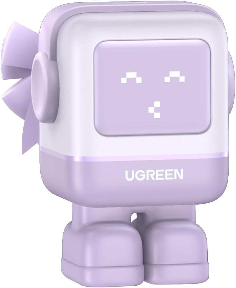 UGREEN RG 30W USB C Charger, Nexode Robot GaN Fast Charger Block, Compact Wall Charger Power Adapter for iPhone 15 Pro Max/14/13, Galaxy S23 Ultra, Pixel 7 Pro, MacBook Air, iPad Pro (Purple)