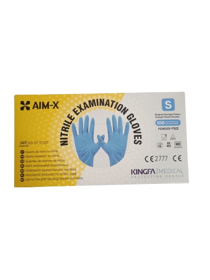 Aim-X Medical Nitrile Powder-Free Examination Gloves - S