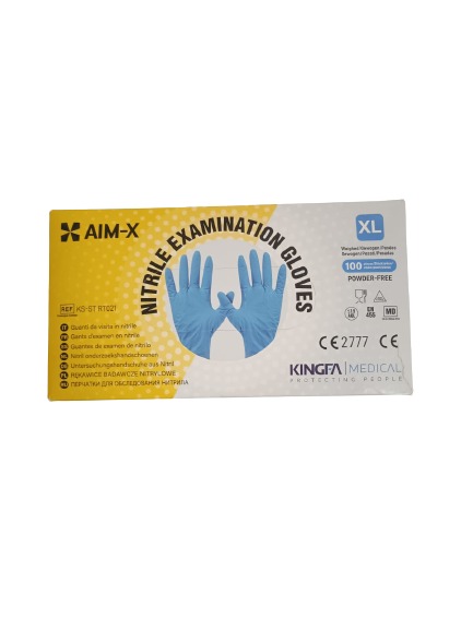 Aim-X Medical Nitrile Powder-Free Examination Gloves - XL