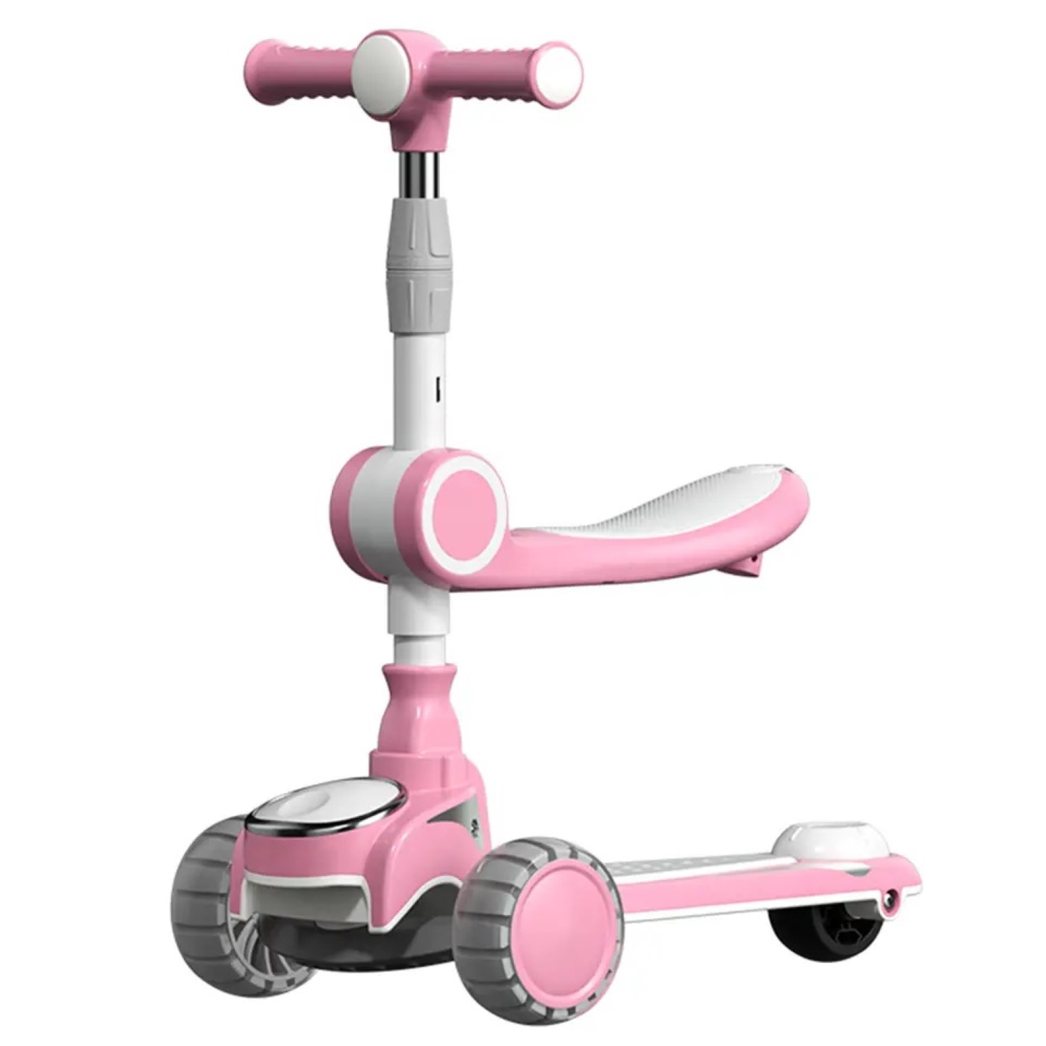 Pikkaboo Mini Rider LED Light Scooter with Music - Pink