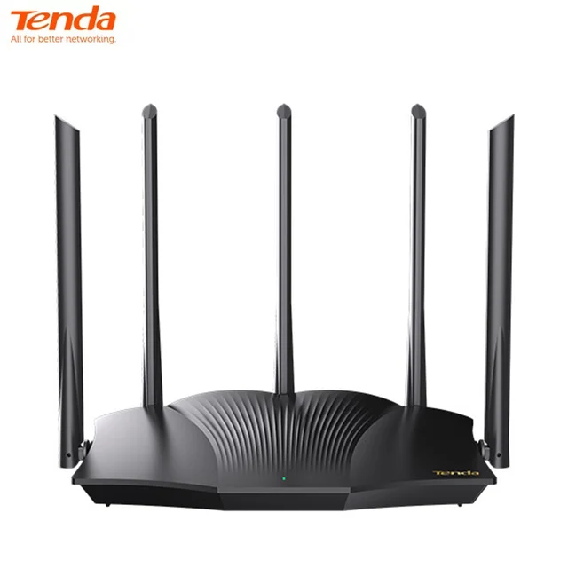 Tenda AX12 Pro WiFi 6 Smart AX3000 Router Dual Band 2.4GHz-574Mbps 5GHz-2402Mbps Gigabit Routor With 5* 6dBi High Gain Antenna