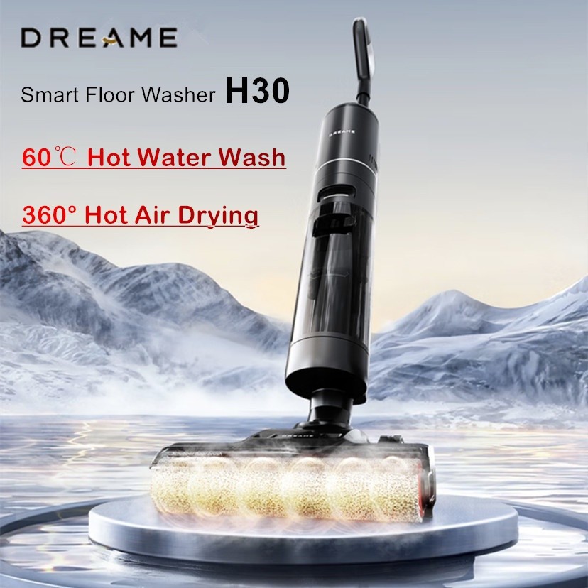 Dreame H30 Smart Floor Washer Full Chain Sterilization | 60℃ Hot Water Self-Cleaning | 48 Mins Runtime | Wet Dry Cordless Vacuum Cleaner