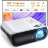 HAPPRUN Projector, Native 1080P Bluetooth Projector with 100''Screen, 9500L Portable Outdoor Movie Projector Compatible with Smartphone, HDMI,USB,AV,Fire Stick, PS5