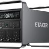 ETaker Portable Power Station M2000, 2008Wh Capacity with 6 AC Ports,4 USB-A & 2 USB-C Outlets, Fast Charging, Solar Generator Expandable for Home Backup, Emergency, Outdoor, RV Travel